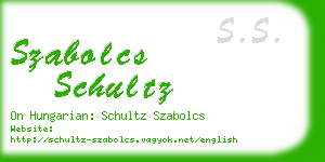 szabolcs schultz business card